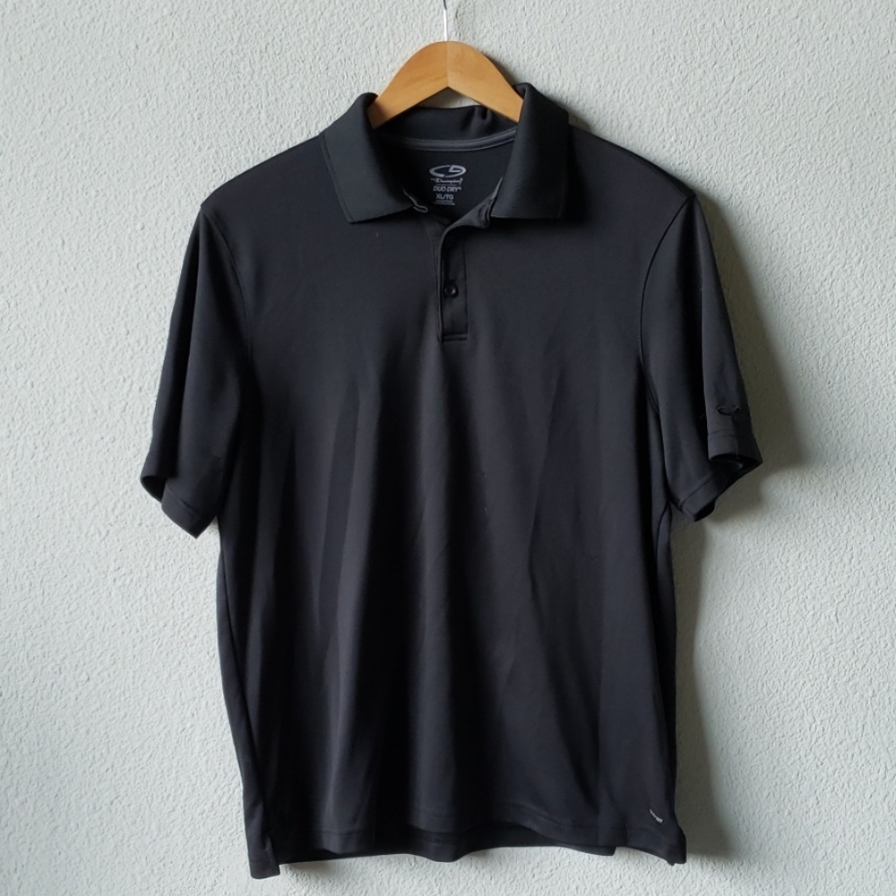 Black golf shirt
